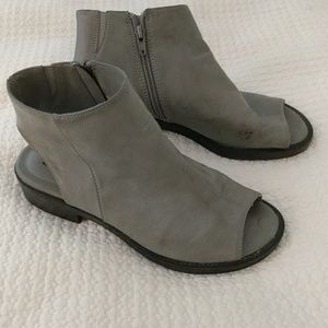 Open toe cut out booties